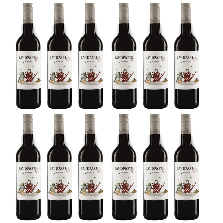 LANDPARTY Rot Rotwein Halbtrocken Deutschland (12 x 0.75l) - Versanel - 