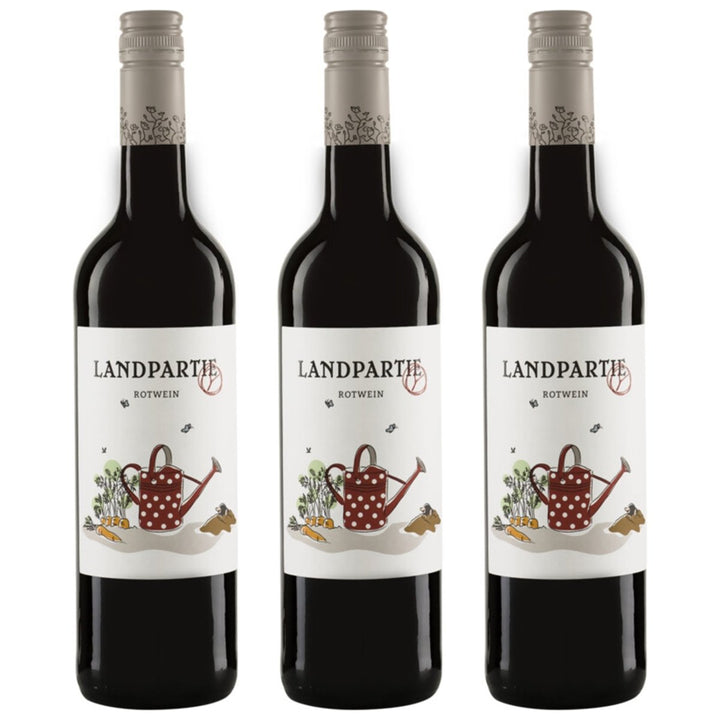 LANDPARTY Rot Rotwein Halbtrocken Deutschland (3 x 0.75l) - Versanel - 