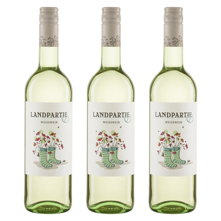 LANDPARTY Weiß Weißwein Halbtrocken Deutschland (3 x 0.75l) - Versanel - 