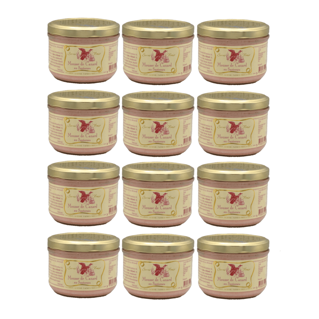 Laredy Entenmousse mit Sauternes klassischer französischer Brotaufstrich Frankreich (12 x 180g) - Versanel - 