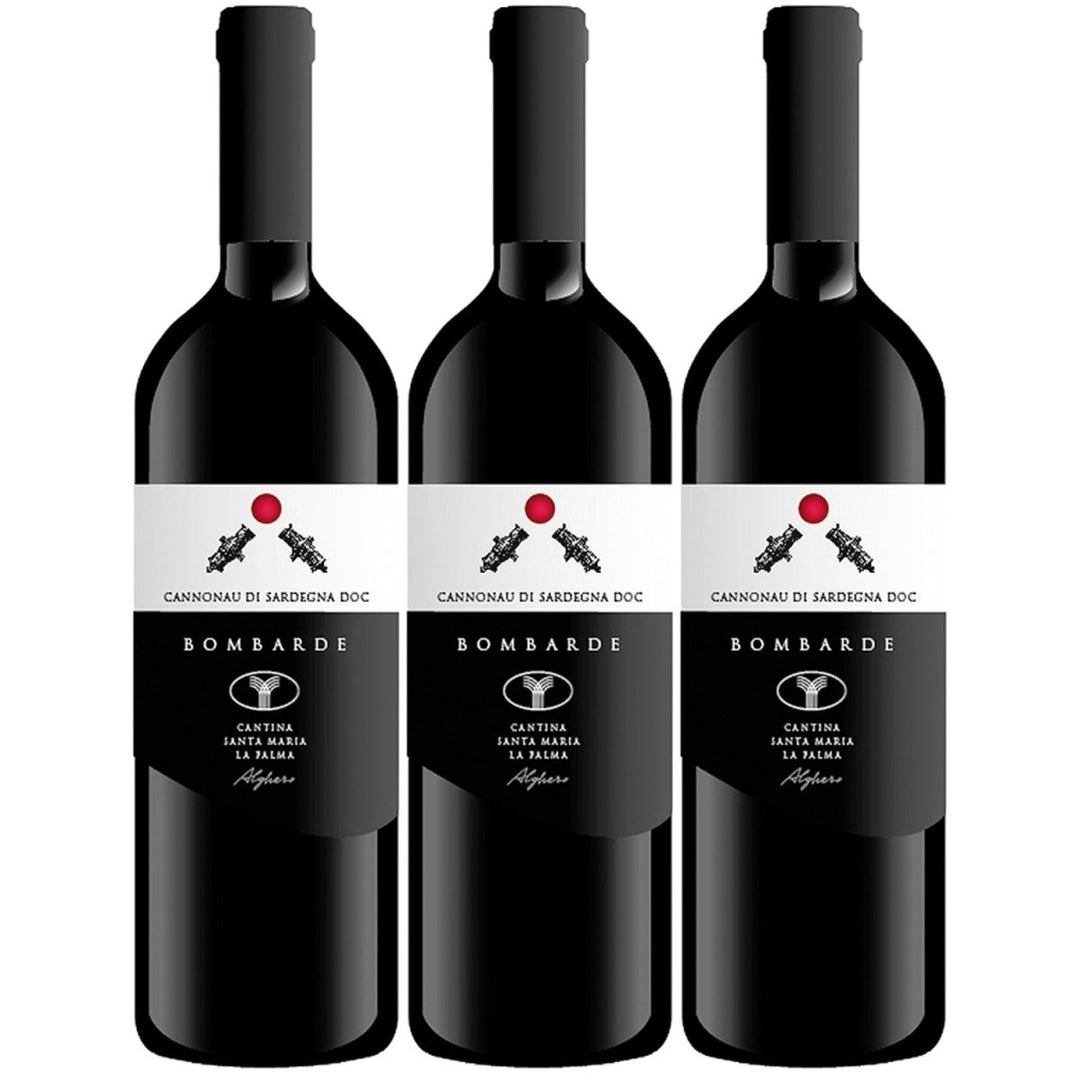 Le Bombarde Cannonau di Sardegna DOC Rotwein Wein trocken Italien (3 x 0,75l) - Versanel -