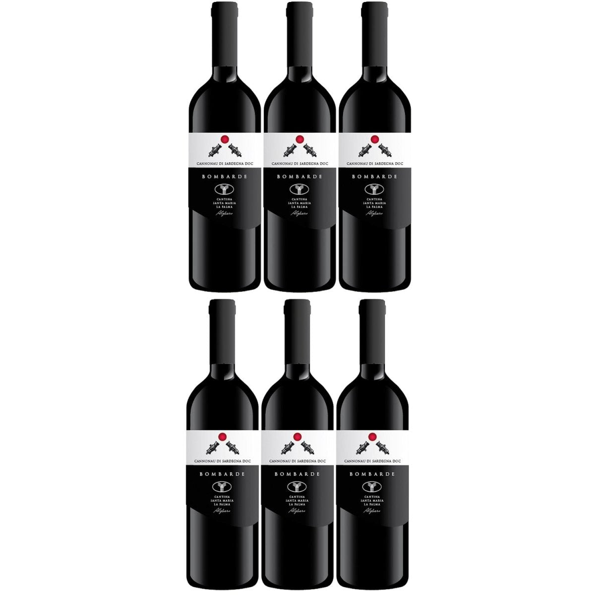 Le Bombarde Cannonau di Sardegna DOC Rotwein Wein trocken Italien (6 x 0,75l) - Versanel -