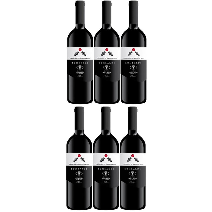 Le Bombarde Cannonau di Sardegna DOC Rotwein Wein trocken Italien (6 x 0,75l) - Versanel -