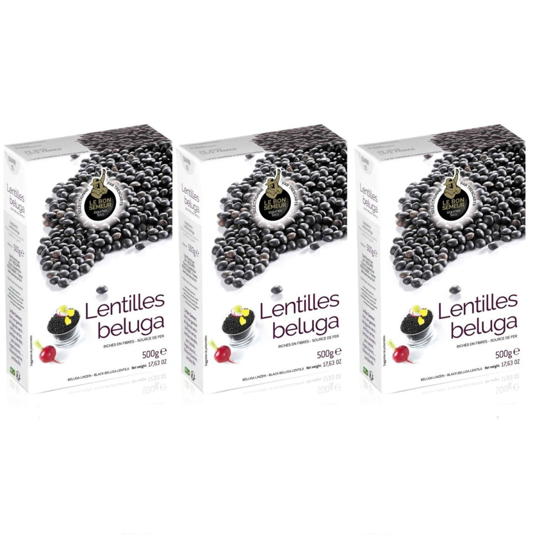 LE BON SEMEUR Beluga Linsen Lentilles Beluga Frankreich (3 x 500g) - Versanel - 