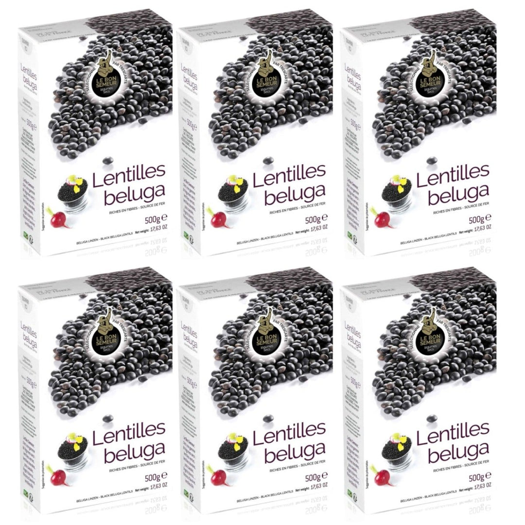 LE BON SEMEUR Beluga Linsen Lentilles Beluga Frankreich (6 x 500g) - Versanel - 