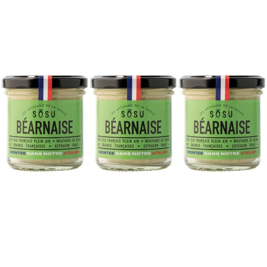 Les Artisans de la Sauce SOSU Béarnaise klassische Sauce Frankreich (3 x 148 ml) - Versanel - 