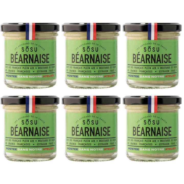 Les Artisans de la Sauce SOSU Béarnaise klassische Sauce Frankreich (6 x 148 ml) - Versanel - 