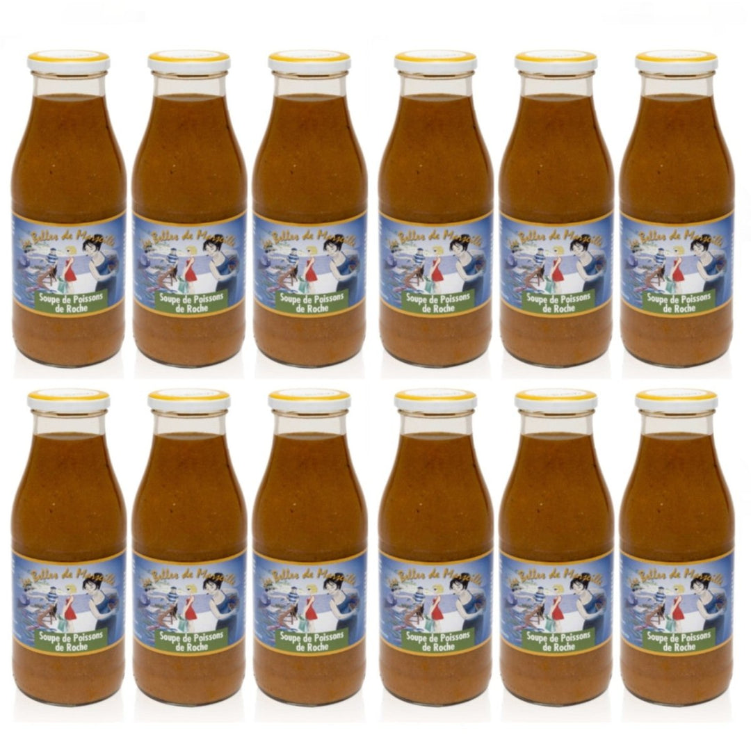 Les Belles de Marseille Soupe de Poissons de Roche Fischsuppe Frankreich (12 x 500ml) - Versanel - 