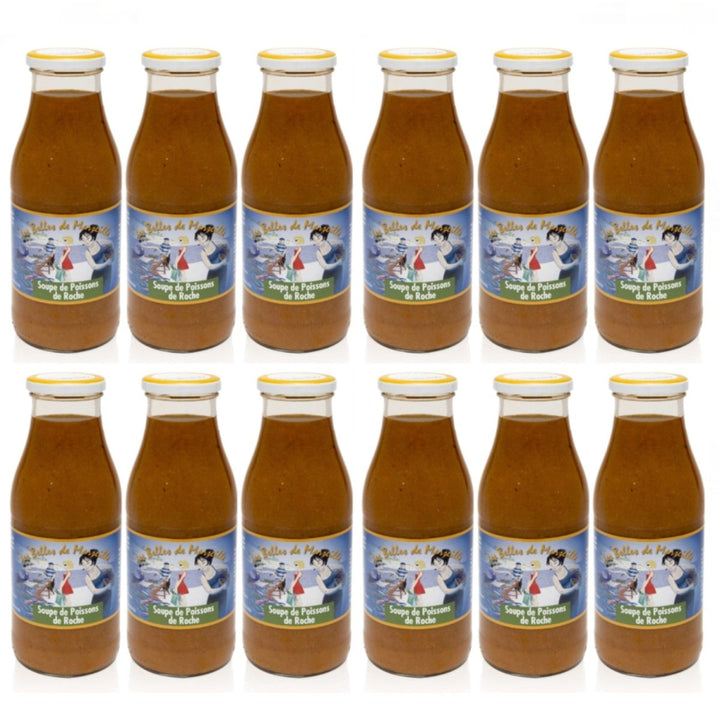 Les Belles de Marseille Soupe de Poissons de Roche Fischsuppe Frankreich (12 x 500ml) - Versanel - 