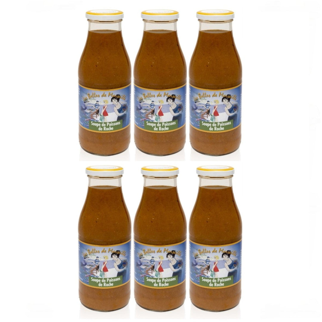 Les Belles de Marseille Soupe de Poissons de Roche Fischsuppe Frankreich (6 x 500ml) - Versanel - 