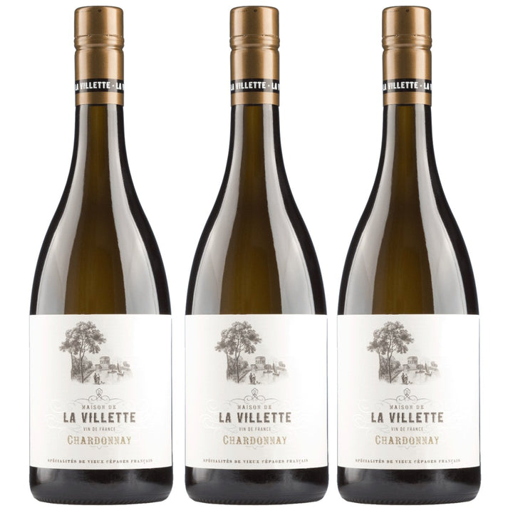 Maison de La Villette Chardonnay VdF Weisswein Weiss trocken Frankreich (3 x 0,75l) - Versanel - Wein