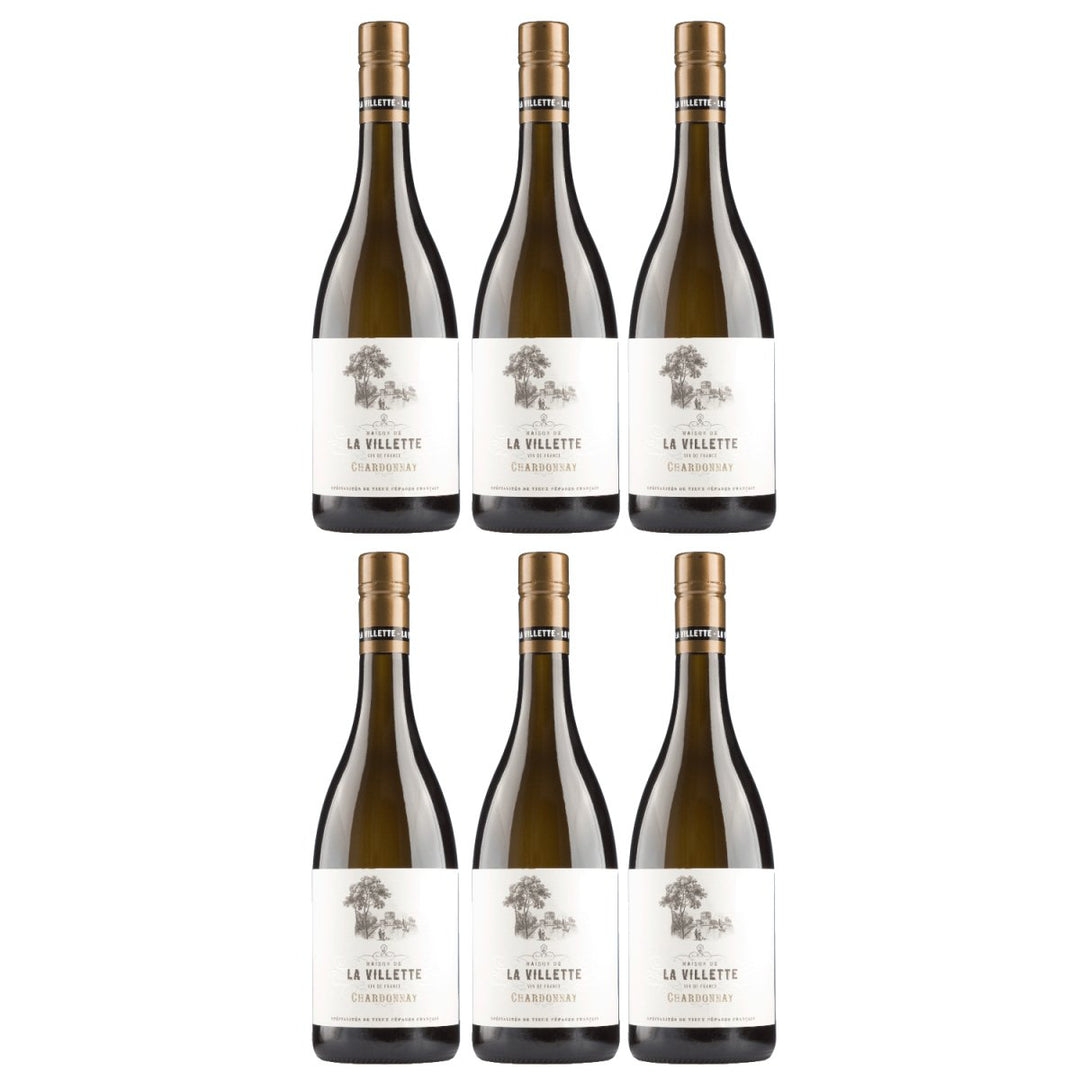 Maison de La Villette Chardonnay VdF Weisswein Weiss trocken Frankreich inkl. FeinWert E - Book (6 x 0,75l) - Versanel - Wein