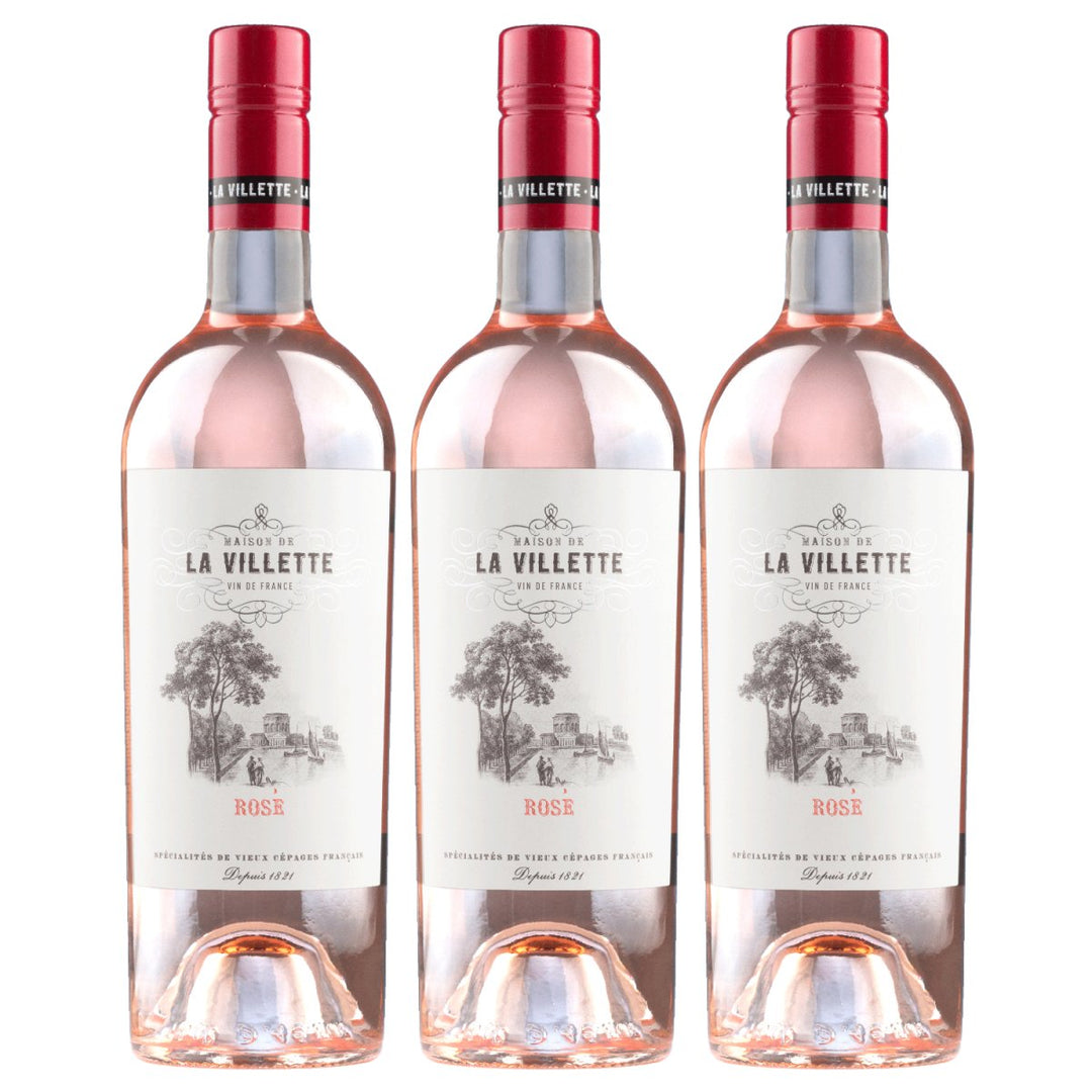 Maison de La Villette Rosé Grenache Cinsault VdF Roséwein Rosé trocken Frankreich (3 x 0,75l) - Versanel - Wein