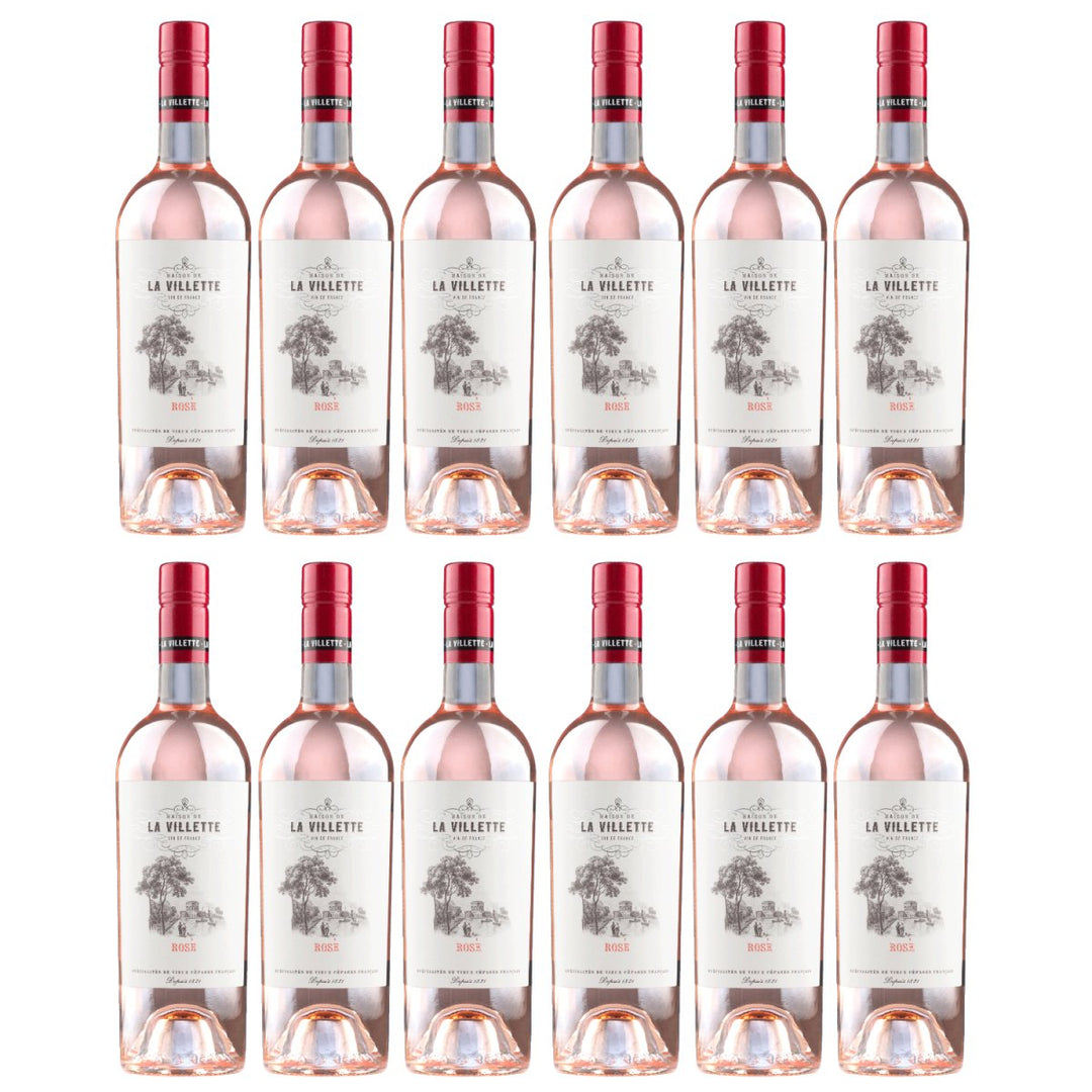 Maison de La Villette Rosé Grenache Cinsault VdF Roséwein Rosé trocken Frankreich inkl. FeinWert E - Book (12 x 0,75l) - Versanel - Wein
