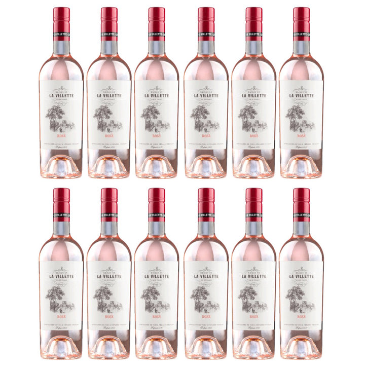 Maison de La Villette Rosé Grenache Cinsault VdF Roséwein Rosé trocken Frankreich inkl. FeinWert E - Book (12 x 0,75l) - Versanel - Wein