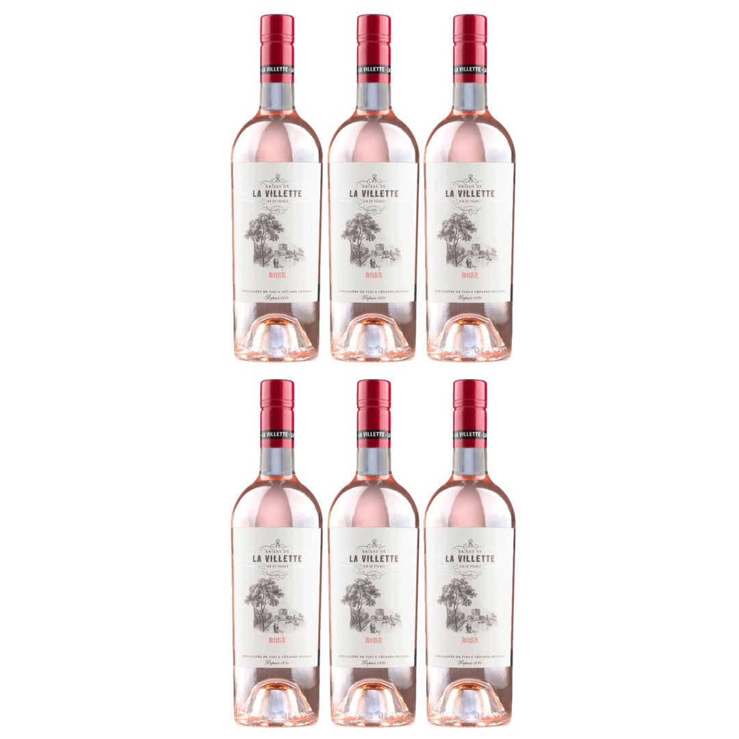 Maison de La Villette Rosé Grenache Cinsault VdF Roséwein Rosé trocken Frankreich inkl. FeinWert E - Book (6 x 0,75l) - Versanel - Wein