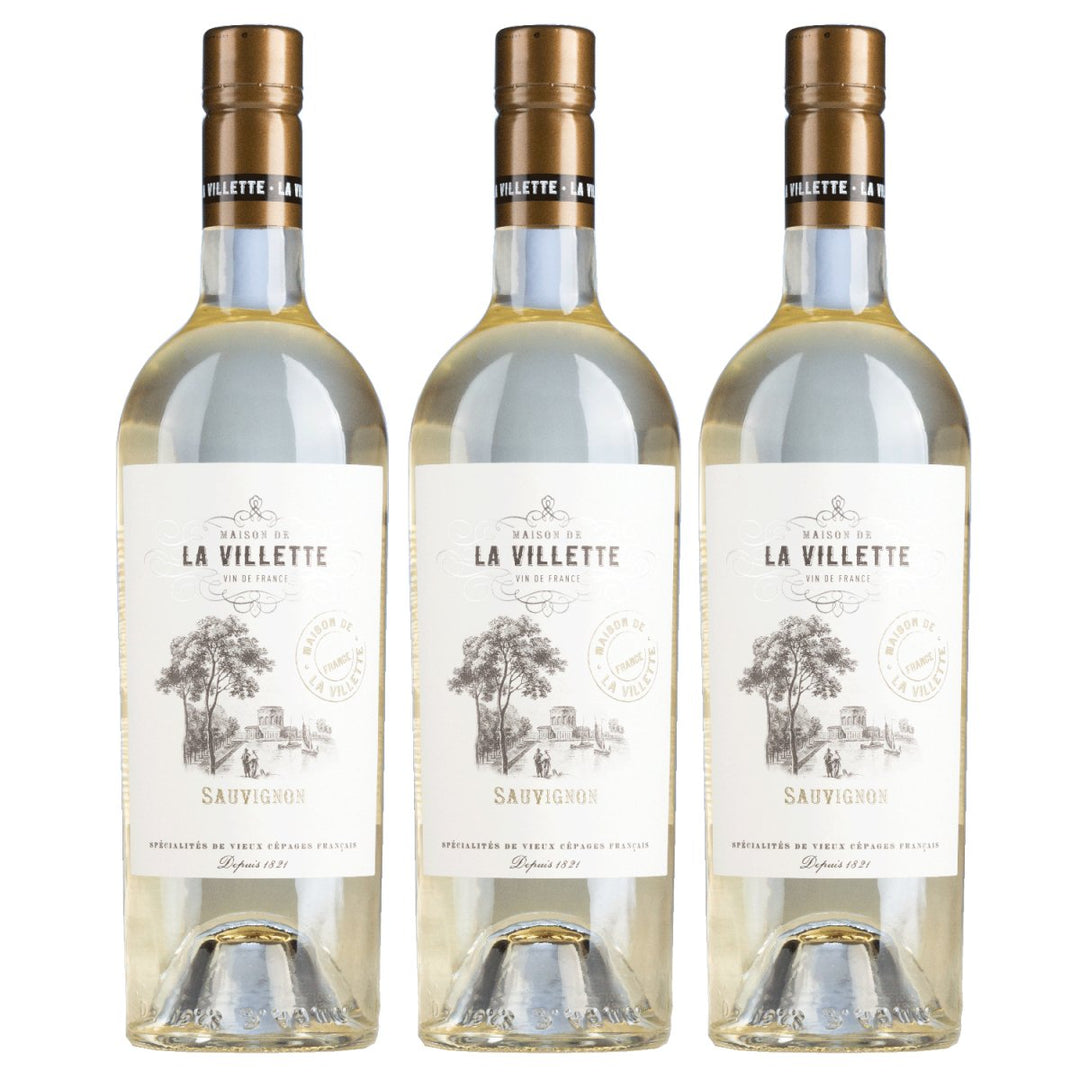 Maison de La Villette Sauvignon Blanc VdF Weisswein Weiss trocken Frankreich (3 x 0,75l) - Versanel - Wein