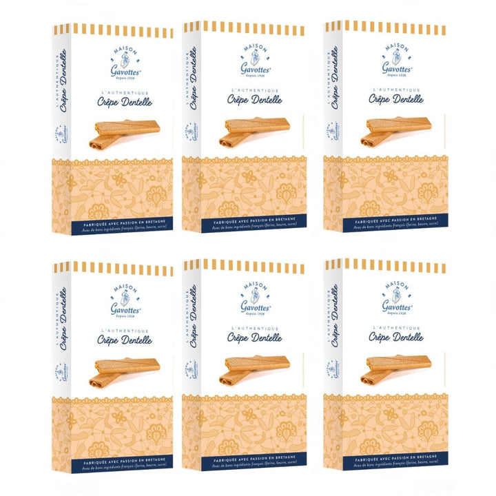 Maison Gavottes Crepes Dentelles Knusper Butterröllchen Plätzchen Feingebäck Frankreich (6 x 125g) - Versanel - 