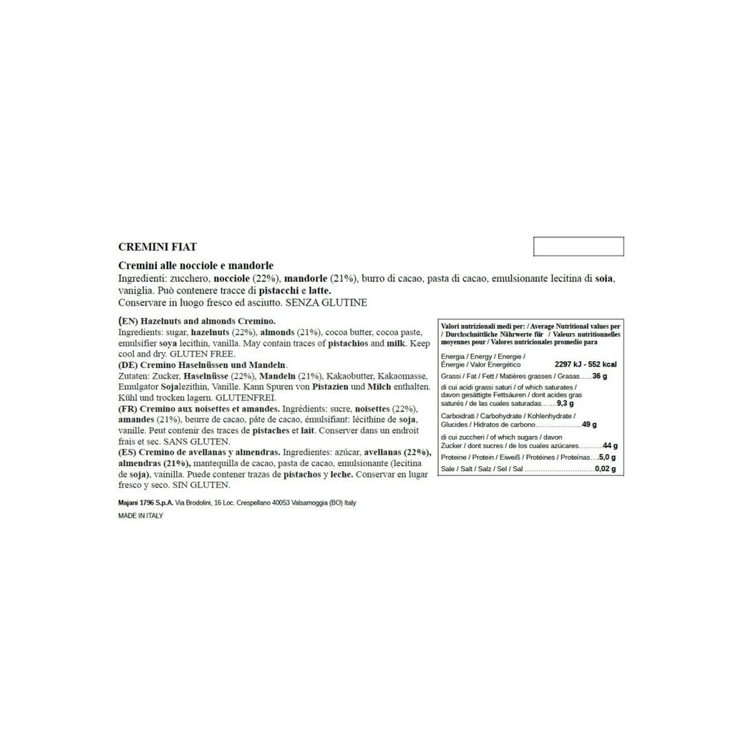 Majani Fiat Cremino Schichtpralinen Quadratische Praline Italien (1 x 1013g) - Versanel - 
