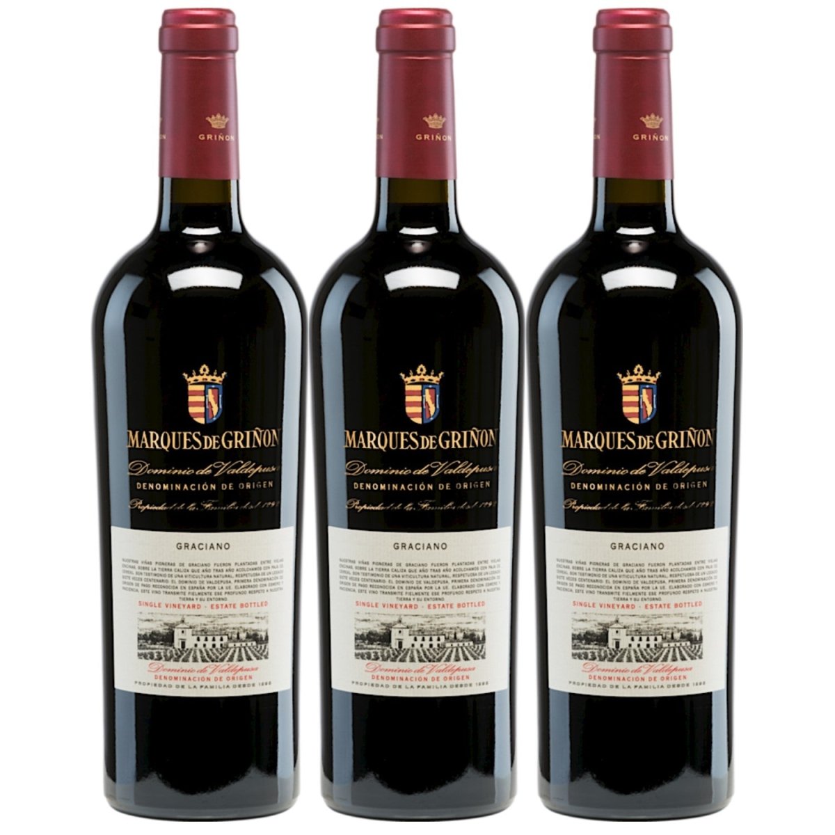 Marqués de Griñón Family Estates Dominio de Valdepusa Graciano Trocken Rotwein Spanien (3 x 0,75 l) - Versanel - 