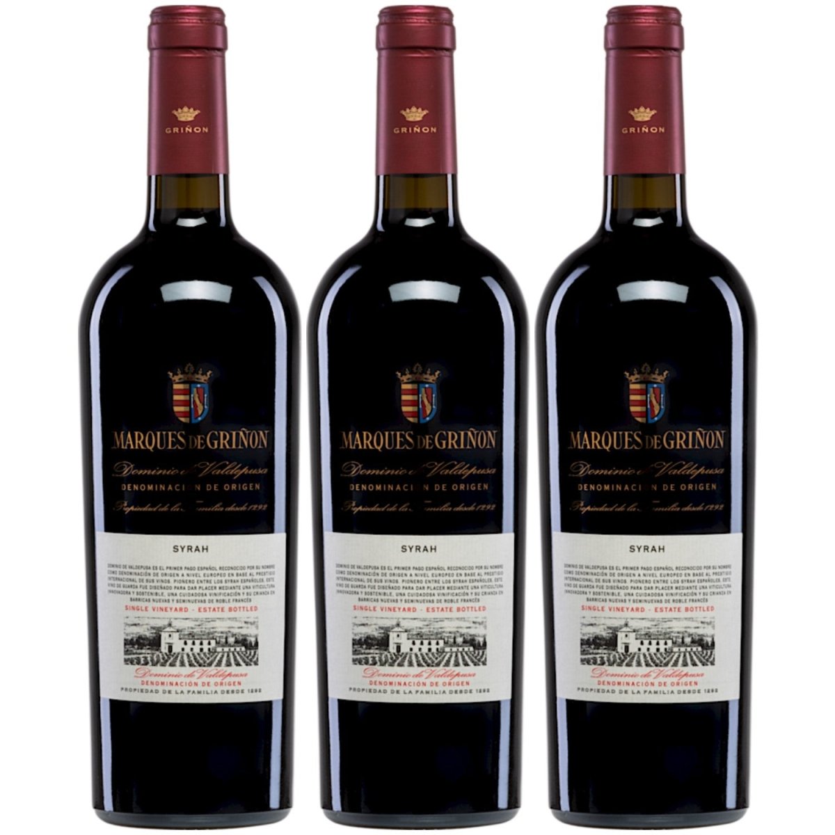 Marqués de Griñón Family Estates Dominio de Valdepusa Syrah Trocken Rotwein Spanien (3 x 0,75 l) - Versanel - 