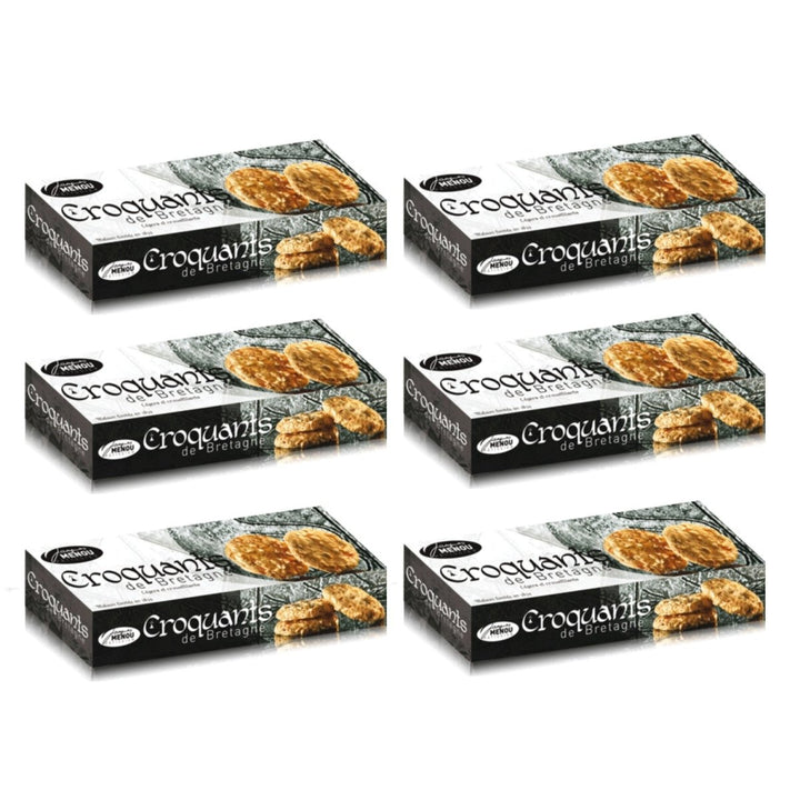 MENOU Croquants de Bretagne Haselnusskrokant Gebäck Süssgebäck Frankreich (6 x 70g) - Versanel - 