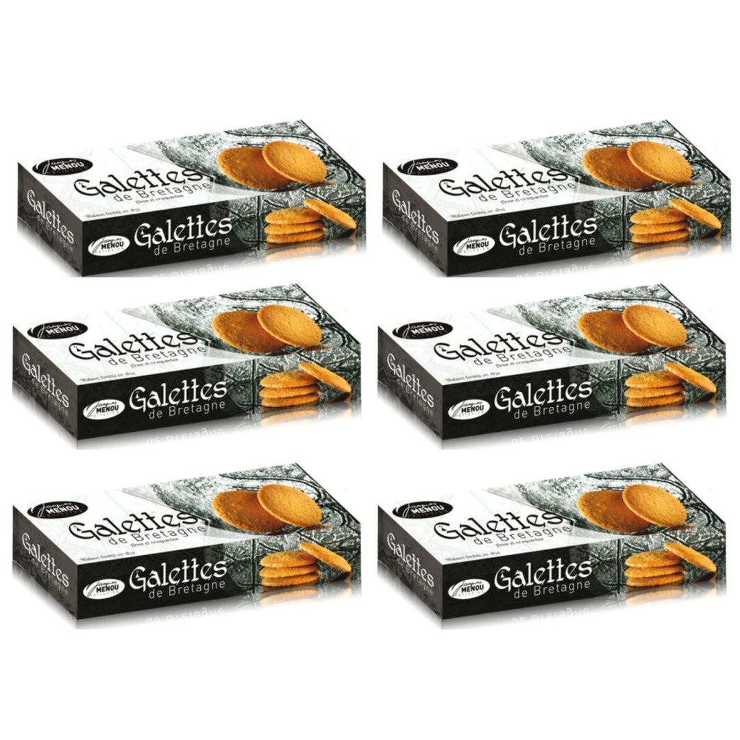 MENOU Palets de Bretagne dünne Butterpalets Süssgebäck Frankreich (6 x 100g) - Versanel - 
