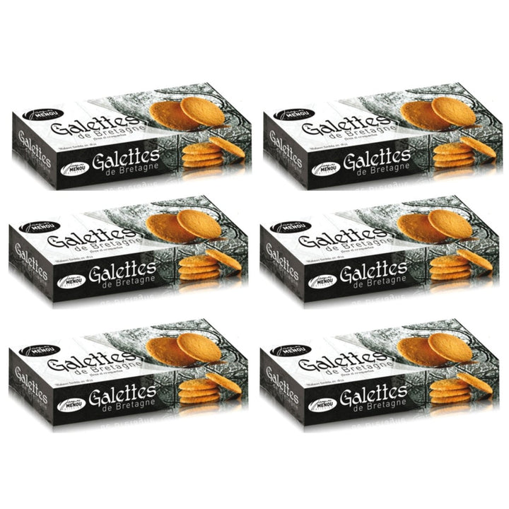 MENOU Palets de Bretagne dünne Butterpalets Süssgebäck Frankreich (6 x 100g) - Versanel - 