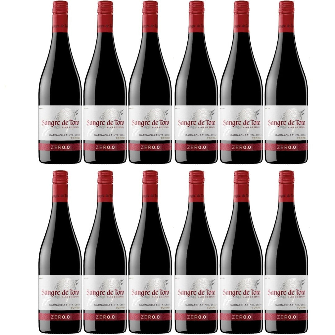 Miguel Torres Sangre de Toro Tinto 0.0 Rotwein alkoholfrei Wein trocken vegan Spanien (12 x 0,75l) - Versanel - Wein