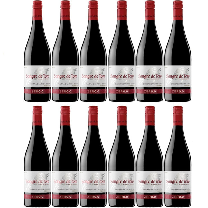 Miguel Torres Sangre de Toro Tinto 0.0 Rotwein alkoholfrei Wein trocken vegan Spanien (12 x 0,75l) - Versanel - Wein