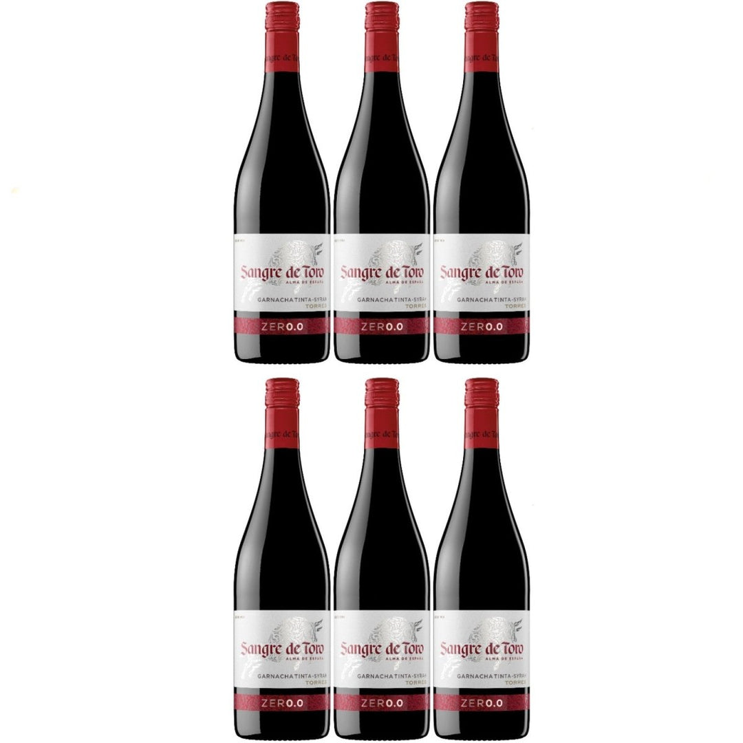 Miguel Torres Sangre de Toro Tinto 0.0 Rotwein alkoholfrei Wein trocken vegan Spanien (6 x 0,75l) - Versanel - Wein