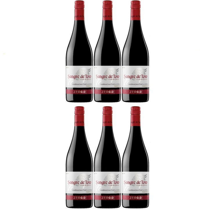 Miguel Torres Sangre de Toro Tinto 0.0 Rotwein alkoholfrei Wein trocken vegan Spanien (6 x 0,75l) - Versanel - Wein
