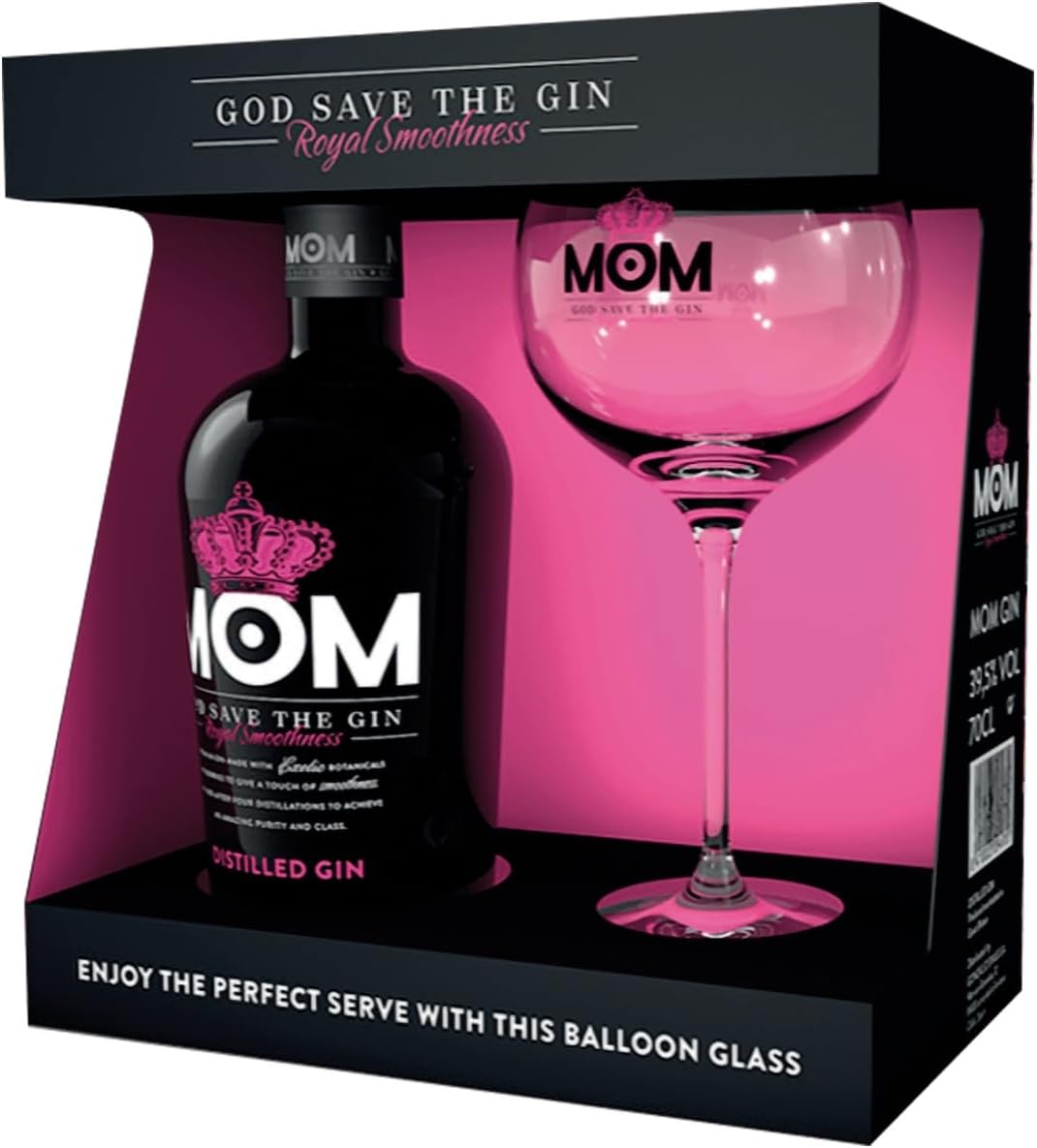 Mom Gin MOM Gin + Glas Set Vereinigtes Königreich Großbritannien (1 x 0.7l) - Versanel - 