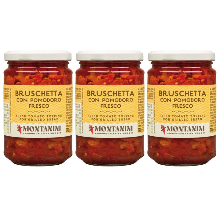 Montanini Bruschetta mit frischen italienischen Tomaten Italien (3 x 290g) - Versanel - 