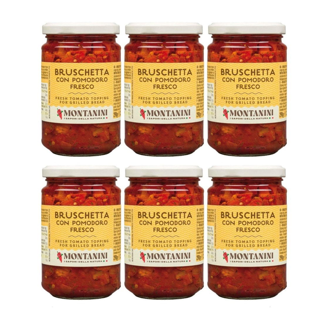 Montanini Bruschetta mit frischen italienischen Tomaten Italien (6 x 290g) - Versanel - 