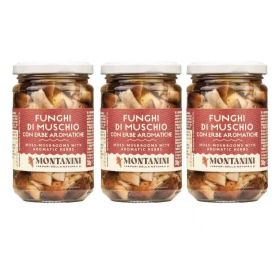 Montanini Moospilze mit Würzkräutern in Öl Italien (3 x 280g) - Versanel - 
