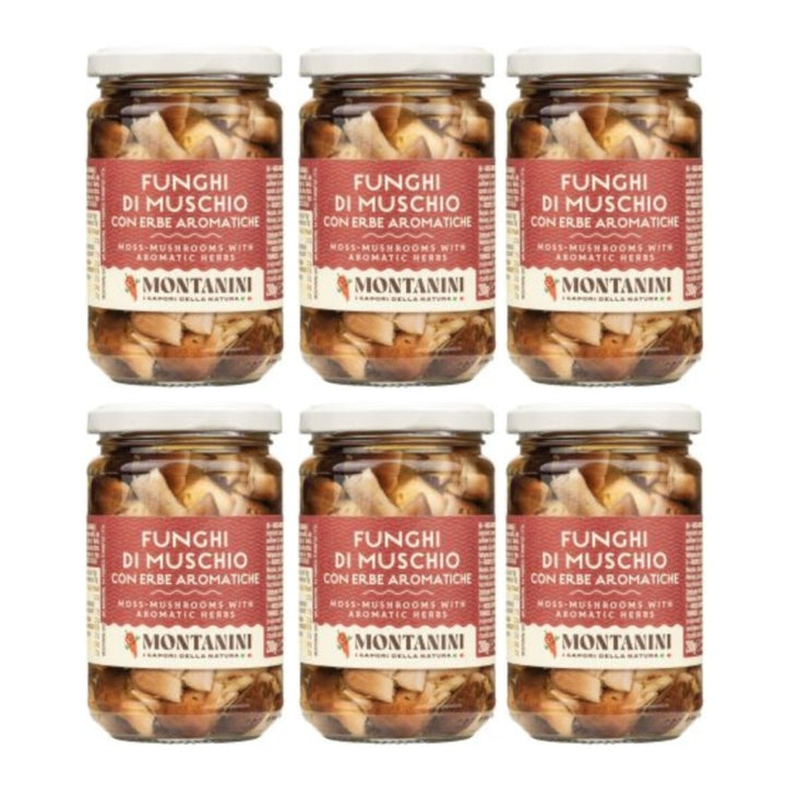 Montanini Moospilze mit Würzkräutern in Öl Italien (6 x 280g) - Versanel - 