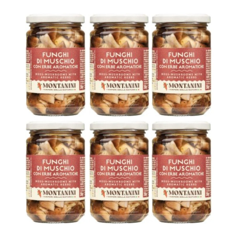 Montanini Moospilze mit Würzkräutern in Öl Italien (6 x 280g) - Versanel - 