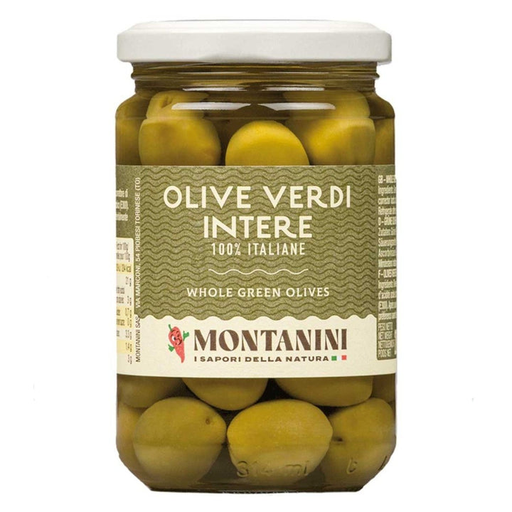 Montanini Olive Verdi Intere Grüne Oliven aus Italien (3 x 280g) - Versanel - 