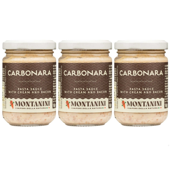 Montanini Pasta Sauce with Cream and Bacon Carbonara Italien (3 x 140g) - Versanel - 
