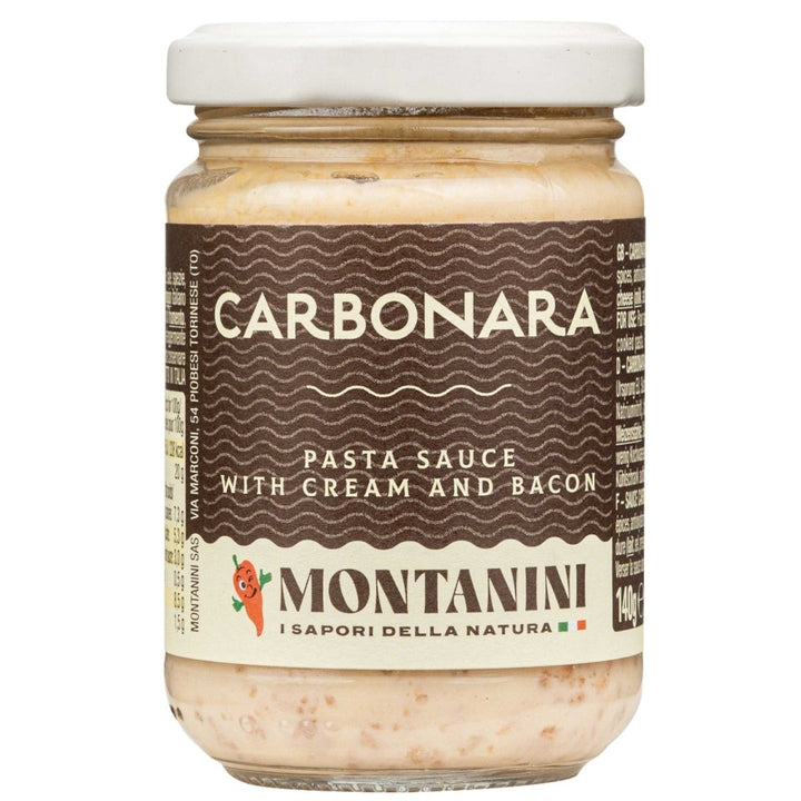 Montanini Pasta Sauce with Cream and Bacon Carbonara Italien (3 x 140g) - Versanel - 