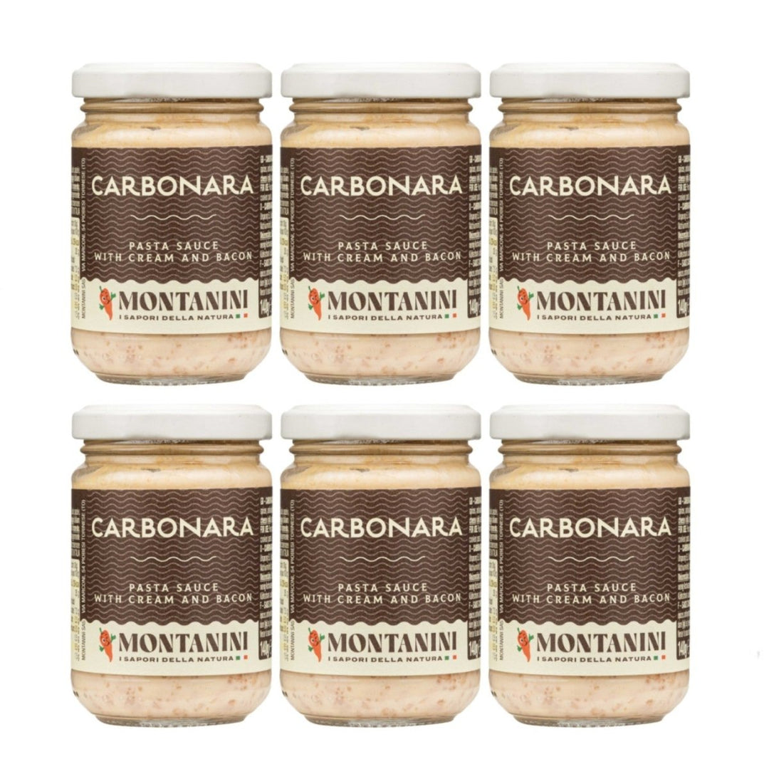 Montanini Pasta Sauce with Cream and Bacon Carbonara Italien (6 x 140g) - Versanel - 