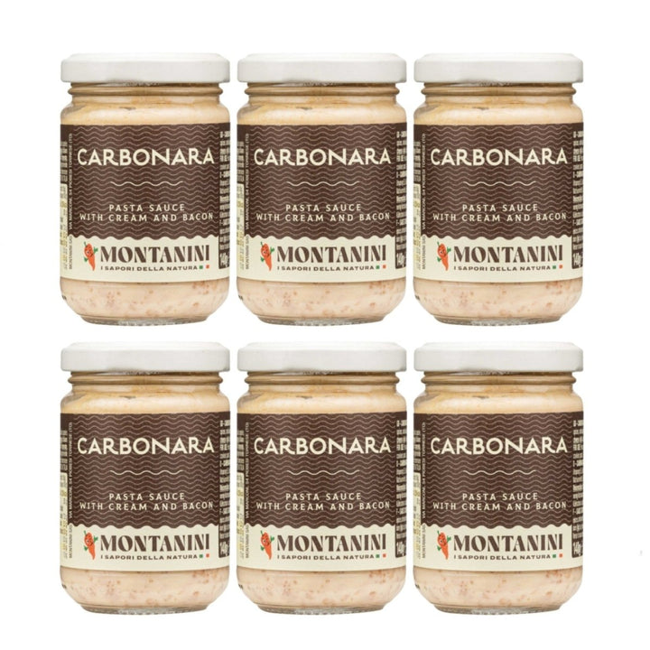 Montanini Pasta Sauce with Cream and Bacon Carbonara Italien (6 x 140g) - Versanel - 