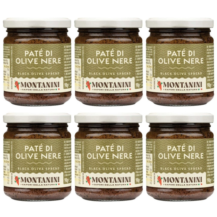 Montanini Pate di Olive Nere Olivenpaste schwarz Italien (3 x 190g) - Versanel - 