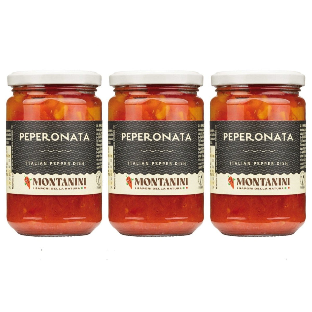 Montanini Peperonata geschmorte Paprika Italien (3 x 280g) - Versanel - 