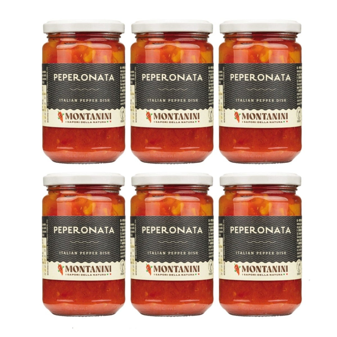 Montanini Peperonata geschmorte Paprika Italien (6 x 280g) - Versanel - 