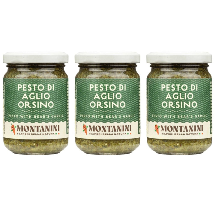 Montanini Pesto di Aglio Orsino Pesto mit Bärlauch Italien (3 x 140g) - Versanel - 