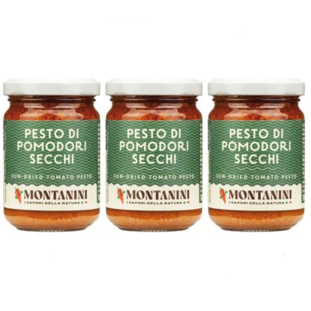 Montanini Pesto di Pomodori Secchi Pesto mit getrocknete Tomaten Italien (3 x 140g) - Versanel - 