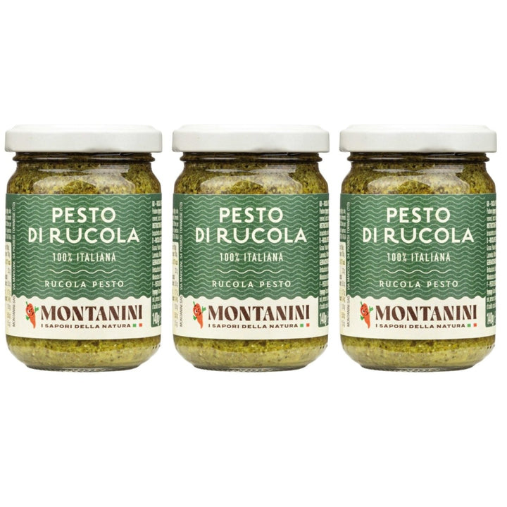 Montanini Pesto di Rucola Pesto mit Rucola Italien (3 x 140g) - Versanel - 