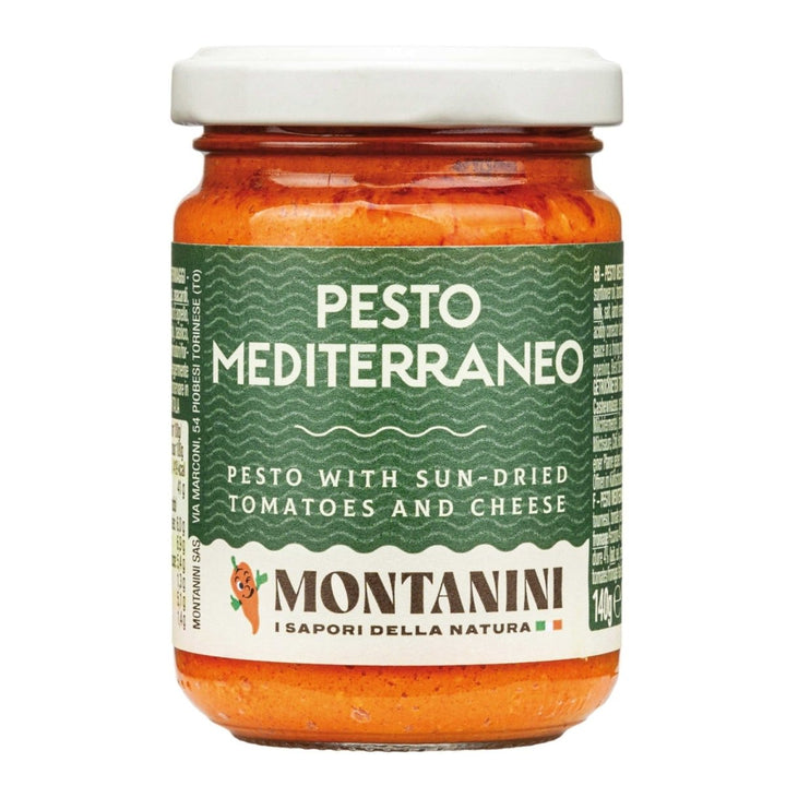 Montanini Pesto Rosso Mediterraneo Rotes Pesto mit Käse Italien (6 x 140g) - Versanel - 